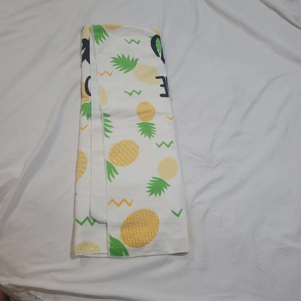 Beach Towel Pineapple Print Graphic Pina Colada 60 X 30 Pool Resort Cruise